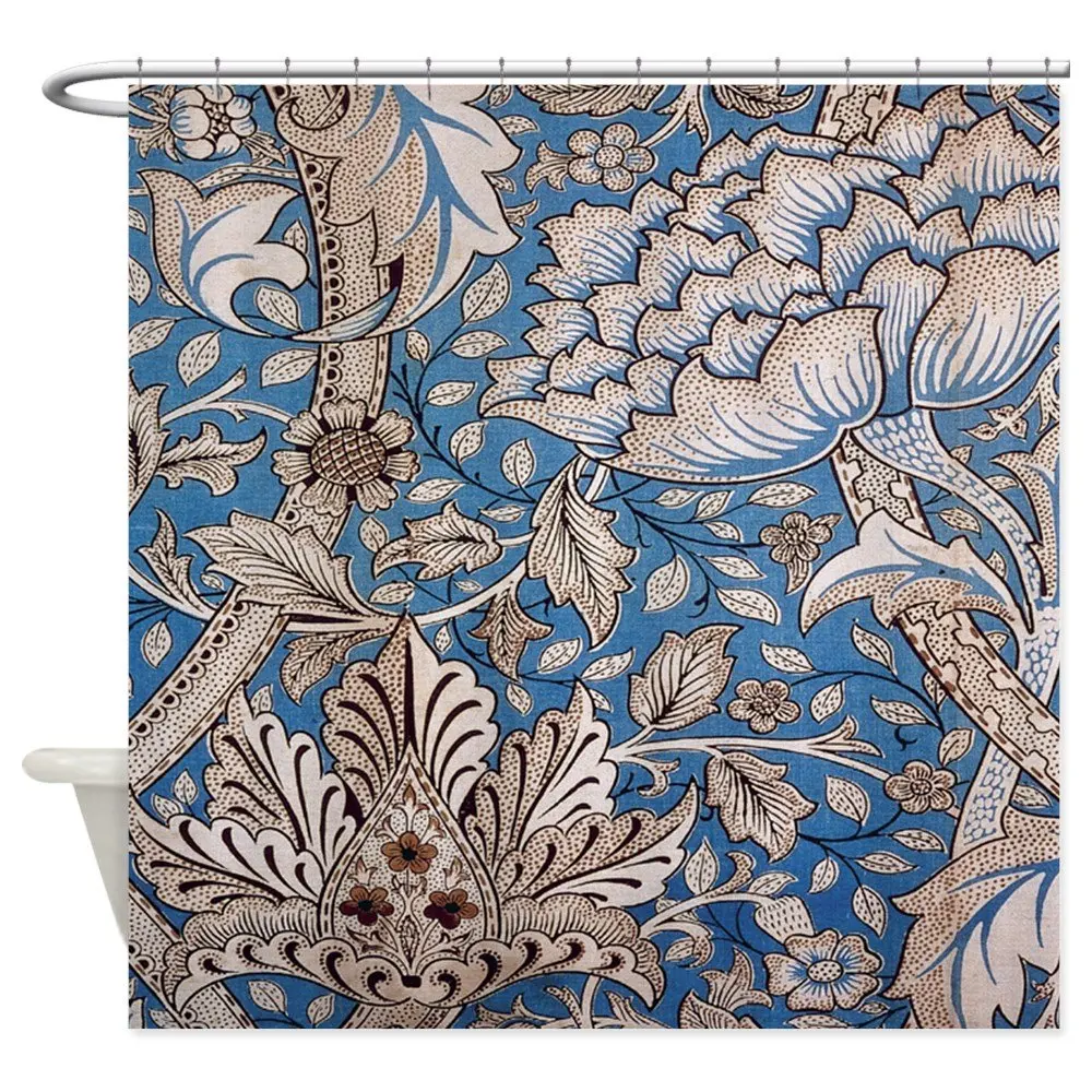 William Morris Cvetlični Motiv Tuš Zavese Dekorativne