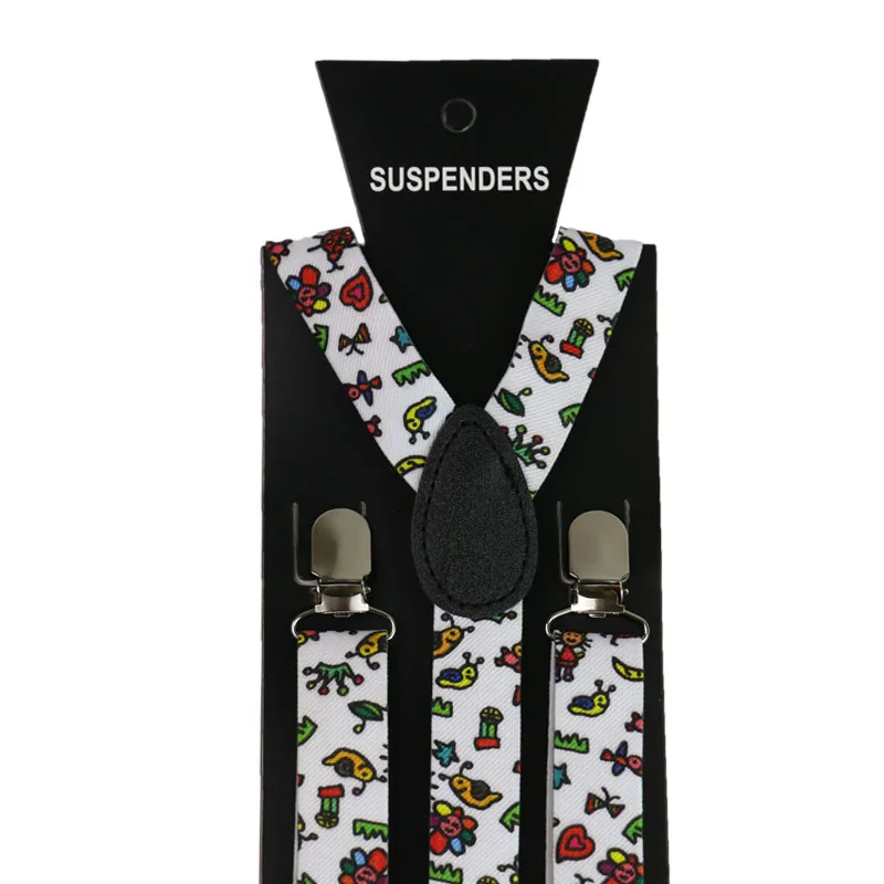 Winfox Moda 2,5 cm Širok Žuželk, Polžev, Tiskanje Naramnice Ženske Moški Nastavljiv Suspender Trak Hlače
