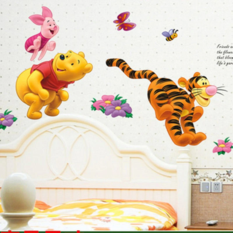 Winnie The Pooh Stenske Nalepke, Nalepke Za Otroke, Soba Dekoracijo Doma Diy Risanka Medved Tiger Prašičev Živali Zidana Umetnosti Anime Filmski Plakat