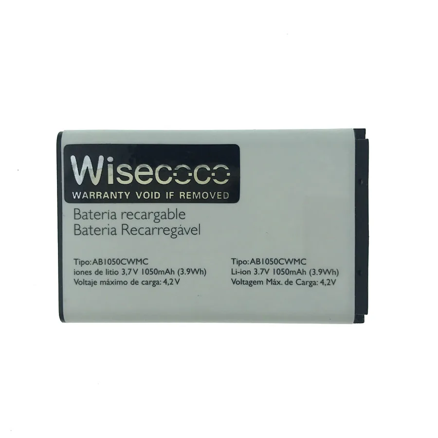 WISECOCO 1000mAh Baterija Za Philips E106 E103 Pametni Mobilni telefon AB1050CWMC AB1050GWML +Številko za Sledenje
