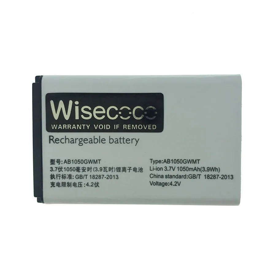 WISECOCO 1000mAh Baterija Za Philips E106 E103 Pametni Mobilni telefon AB1050CWMC AB1050GWML +Številko za Sledenje
