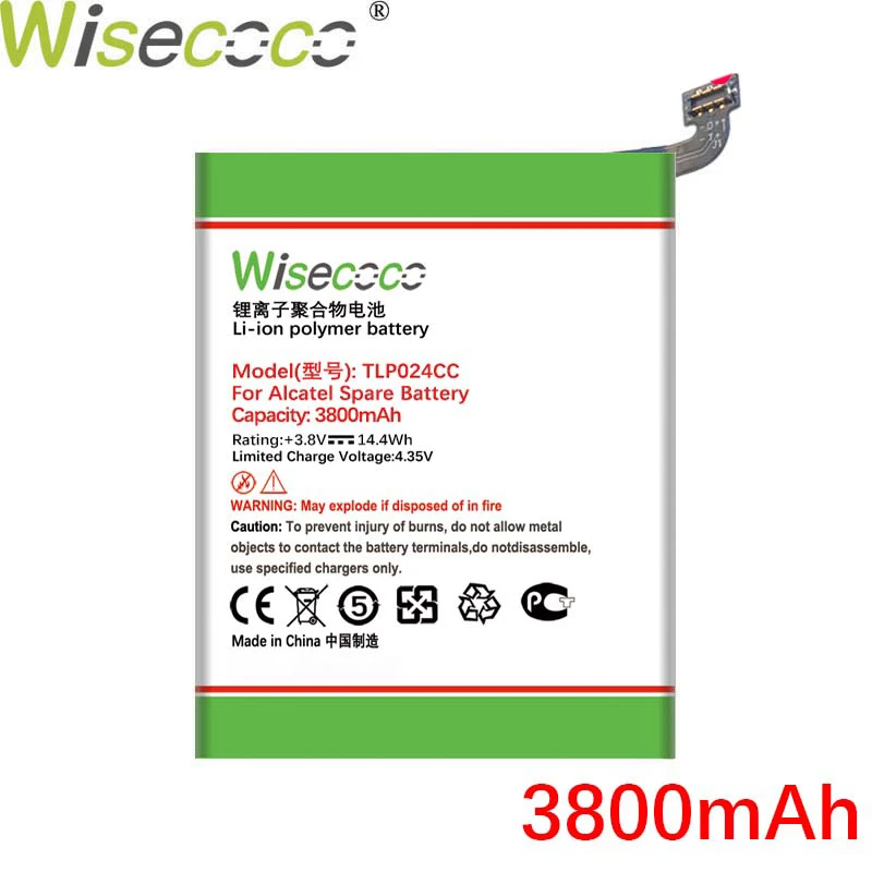 Wisecoco 3800mAh TLP024C1 TLP024CJ Baterija Za sony ericsson A3 OT-5046 / Sijaj Lite OT-5080 5080X OT-5046D OT-5046Y 5046D 5046Y Telefon