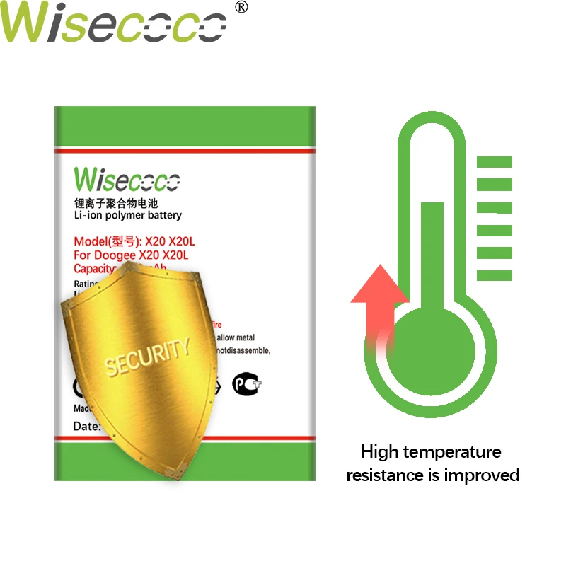 WISECOCO 4100mAh BAT17582580 Baterija Za DOOGEE X20 X20L Pametni Telefon Visoke Kakovosti Baterija+Številko za Sledenje