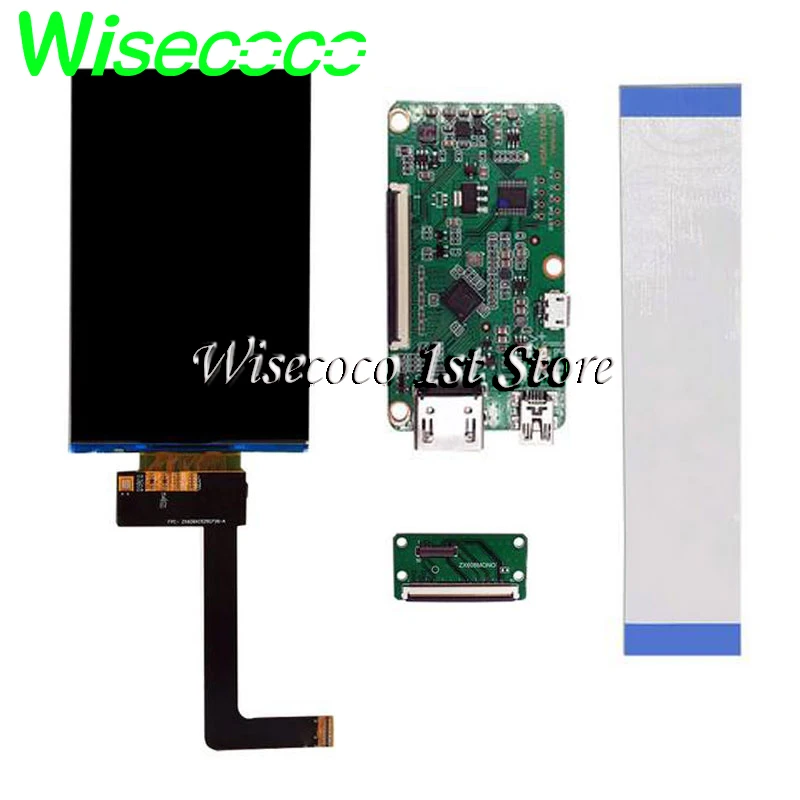 Wisecoco 6 inch 2K enobarvni lcd tft IPS lcd 1620*2560 3D tiskalnik, projektor mono zaslon mipi 50 zatiči voznik odbor