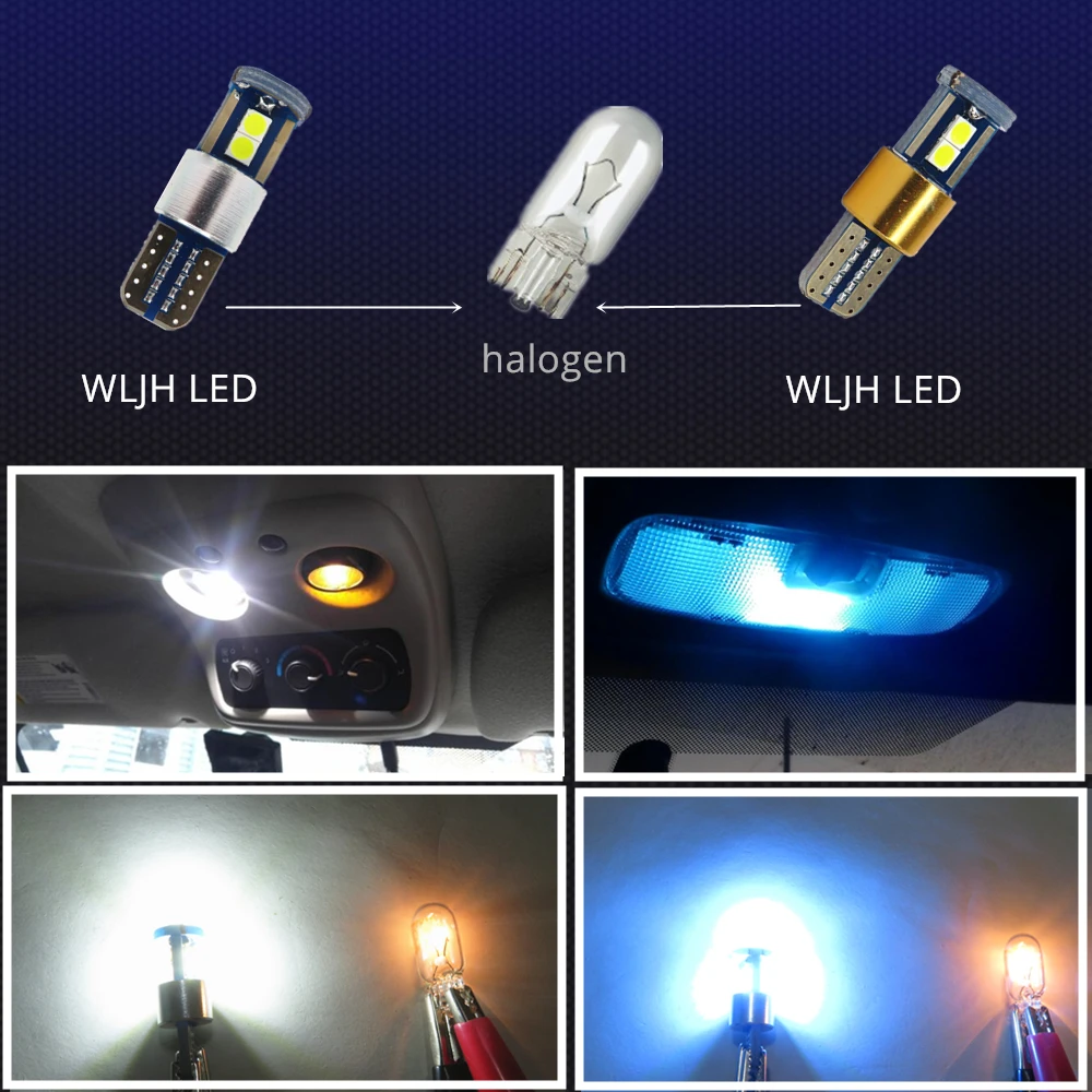 WLJH 2x T10 W5W LED Številka Licence Ploščo Luč za NISSAN JUKE Qashqai J11 J10 ALTIMA TITAN ARMADA MEJE MAXIMA PATHFINDER