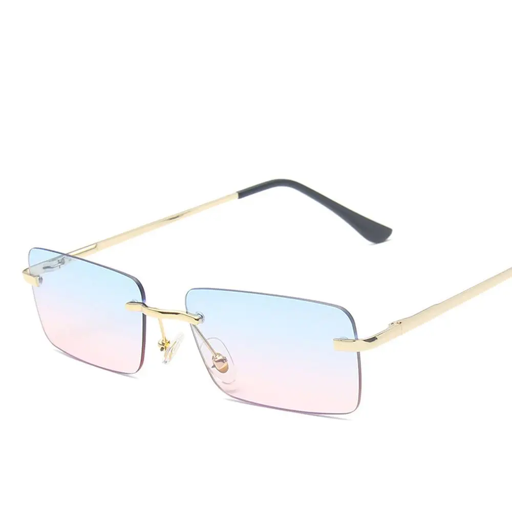 WOENFEL Nov Modni Rimless sončna Očala Ženske Pravokotne Luksuzni sončna Očala blagovne Znamke Classic Oblikovalec Osebnost Očala