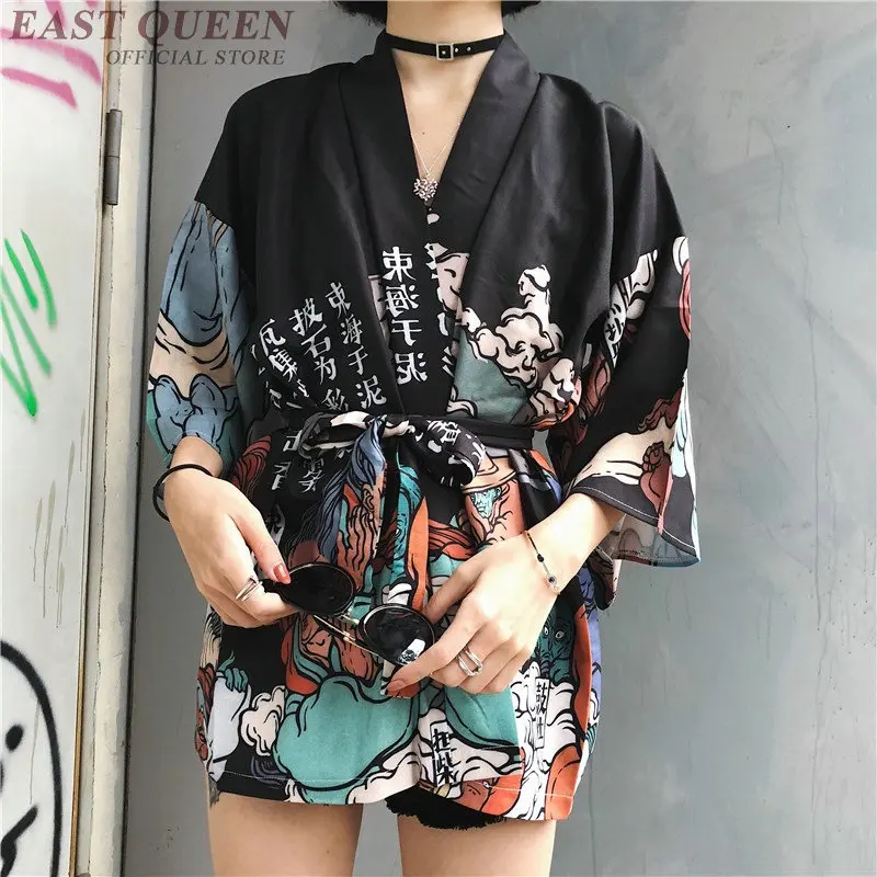 Womens vrhovi in bluze 2020 harajuku kawaii majica Japonski ulične obleko kimono jopico ženski yukata bluzo ženske AZ004