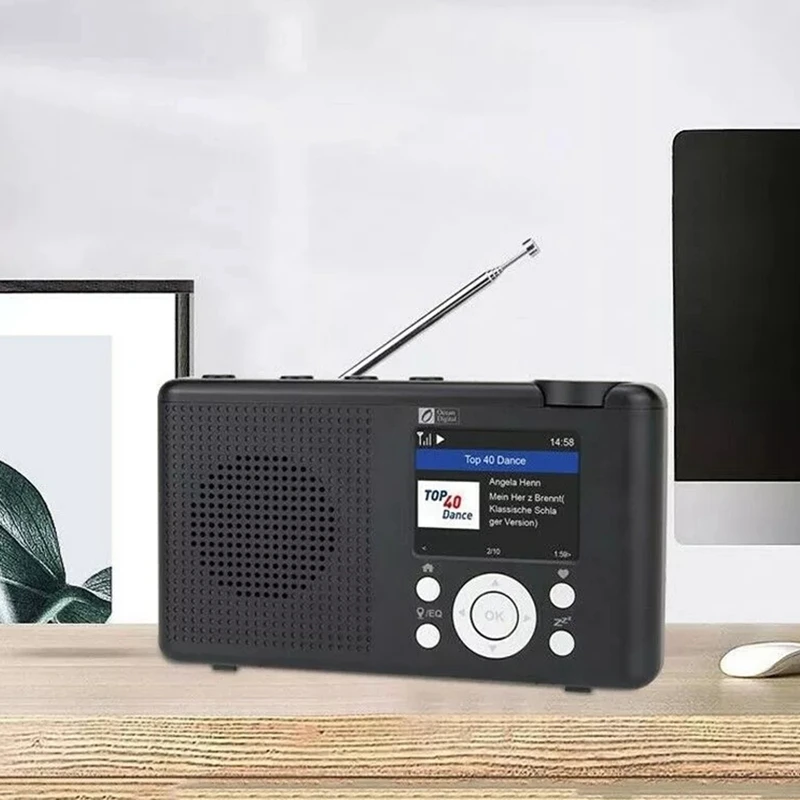 WR-23D Prenosni WiFi Internet Radio Bluetooth Zvočnik Večnamensko FM Digitalni Radio za DAN/DAB+ Z Baterijo