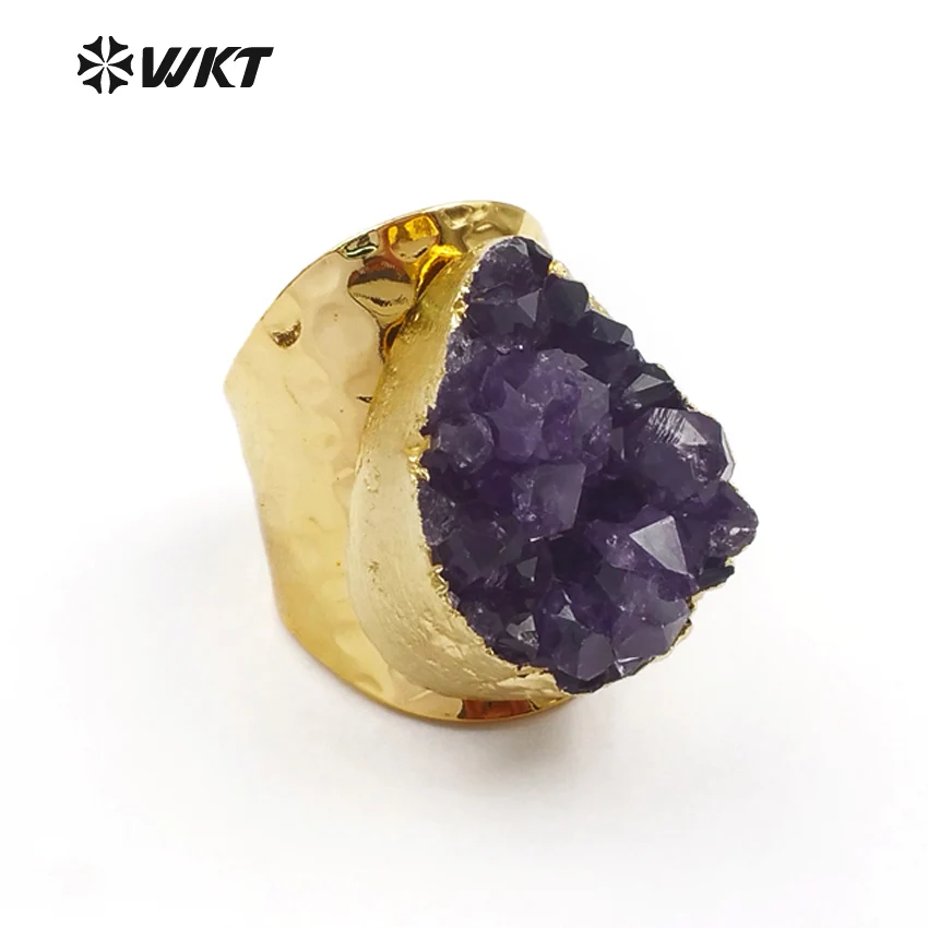 WT-R102 WKT Brez! debelo 10pcs/veliko vijolično kamen ženske obroči nastavljiv svetle barve big velikost obroča klasičen stil nakit