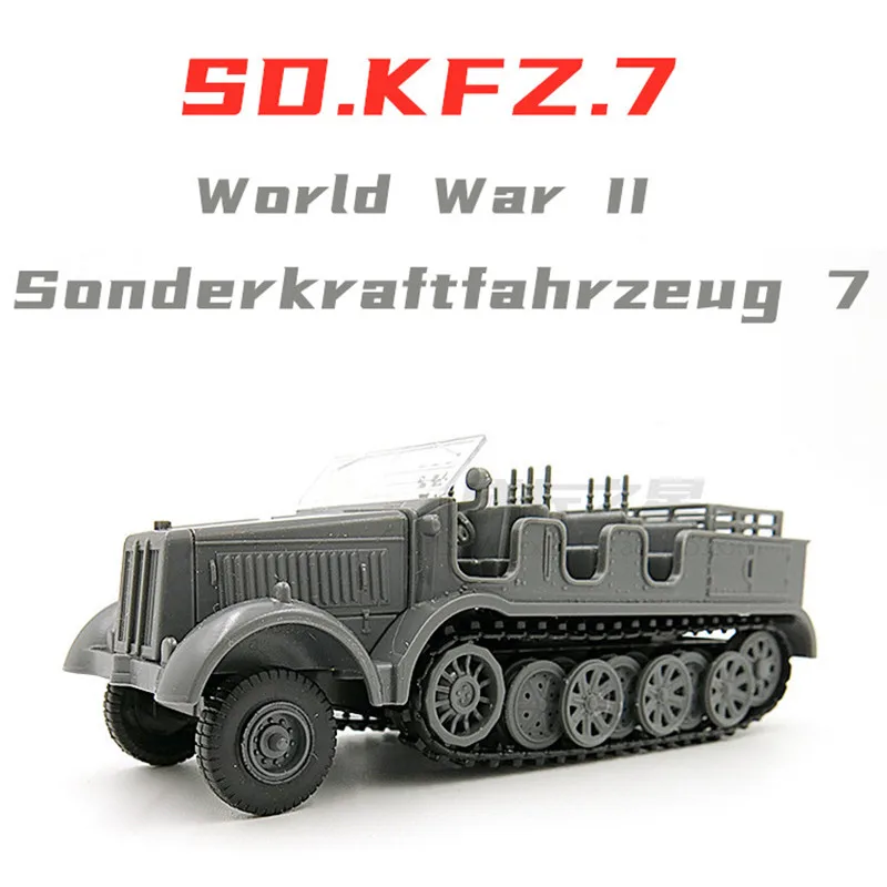 Ww2 nemška Vojska 1/72 Diecast Sonderkraftfahrzeug 7 Modeli Vojaškega Stroja Montaža Avto, Model Igrače