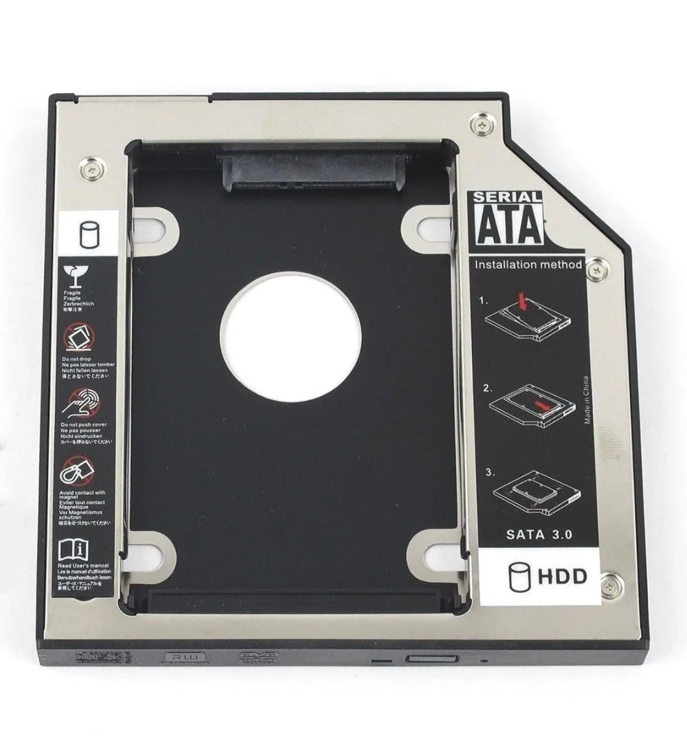 WZSM 12,7 mm SATA 2nd HDD SSD Trdi Disk Caddy za DELL N4040 N4050 N4030 M4010