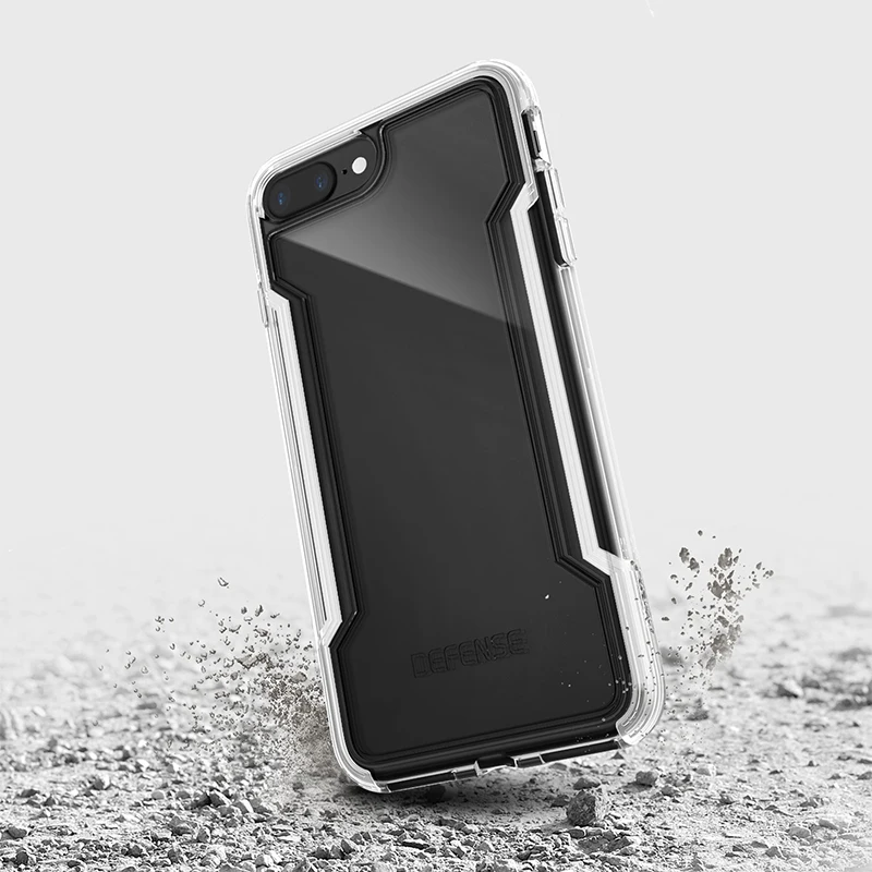 X-Doria Obrambo Jasno, iPhone 7/8Case - Vojaški Razred Spusti Zaščito, Blaženje Zaščito, Jasno Zaščitna torbica za iPhone 11 8
