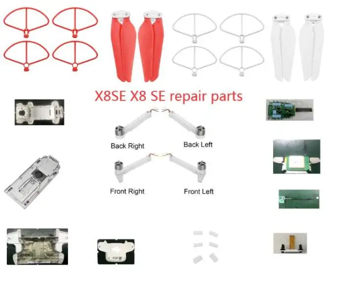 X8SE X8 SE RC brnenje Quadcopter Rezervnih Delov za popravilo delov Rezilo stražar motornih Roko nastavite ESC, GPS, kompas lupini Gimbal FPC kabel itd.