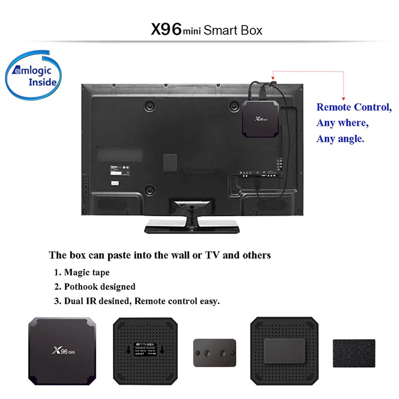 X96mini Android TV box QHD Smart TV box 1G8G 2G16G Android 9.0 2.4 G wifi 4K Podporo QHD UHD X96Mini Android TV sprejemnik