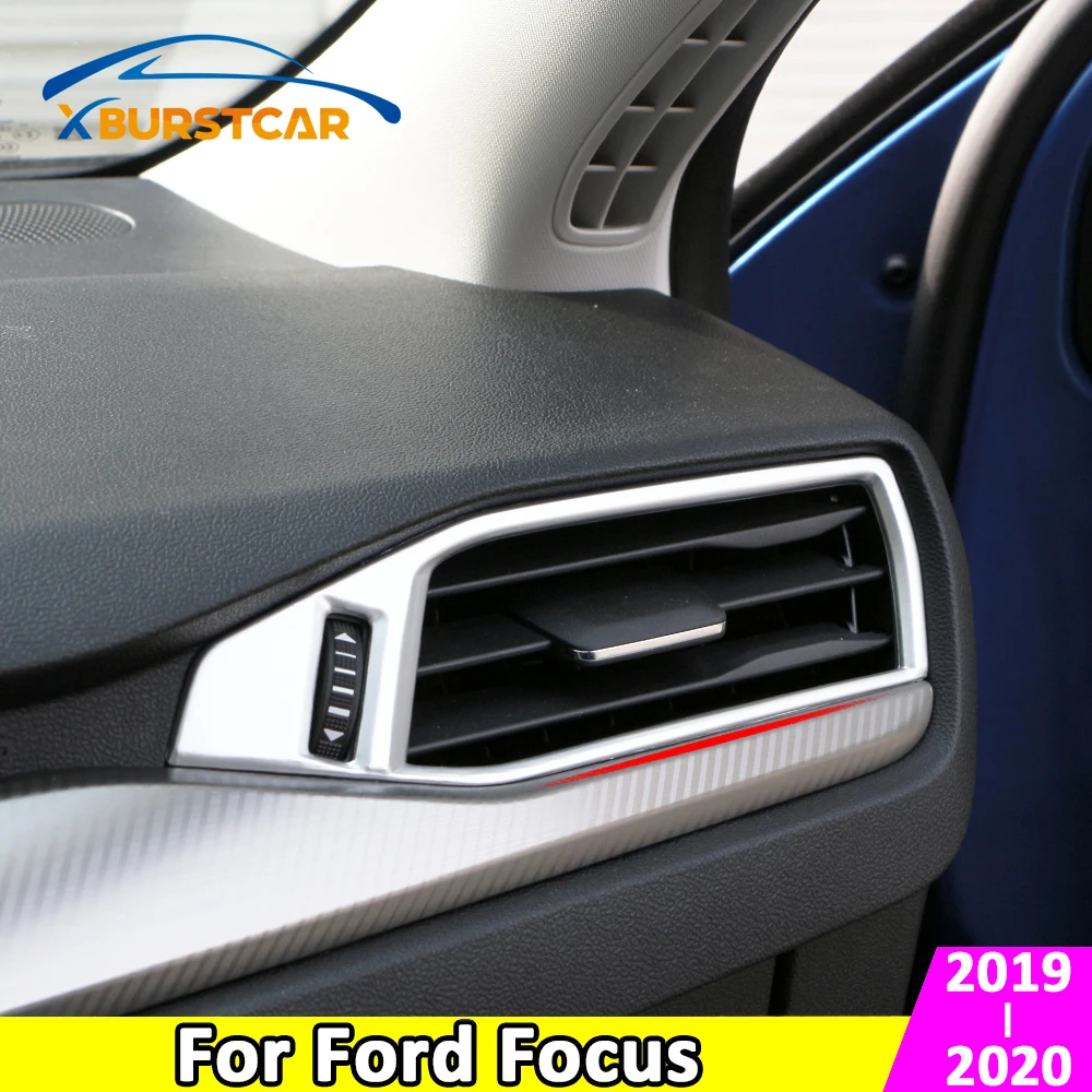 Xburstcar Auto Styling za Ford Focus 2019 2020 2Pcs/Set/C Avtomobil Spredaj klima Izhodni Prezračevalni Okvir Pokrova Trim Dodatki