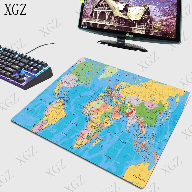 XGZ Zemljevidu Sveta Laptop PC Gaming Mouse Pad Zaklepanje Ploščica Tipkovnica Preprogo Desk Namiznih Iger na srečo Mat Lol Mousepad xxL
