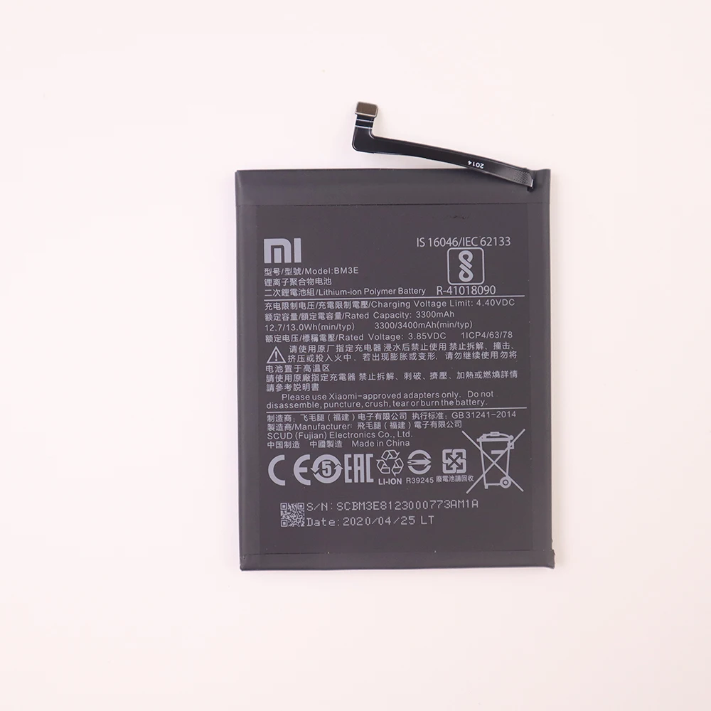 Xiao Mi Original Baterijo Telefona BM3E za Xiaomi Mi 8 Mi8 M8 Pravi 3400mAh Visoke Kakovosti Zamenjava Baterije in Brezplačna Orodja