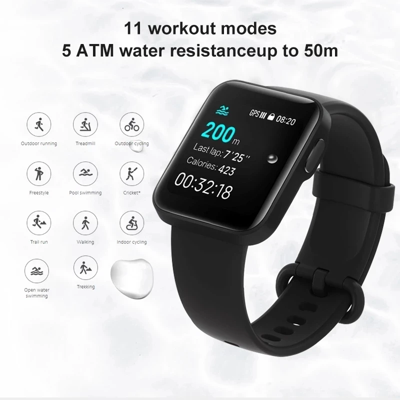 Xiaomi Mi Gledati Lite Smart Manšeta GPS Fitnes Srčnega utripa Tracker 1,4-palčni Budilka Redmi Smart Watch Global Version