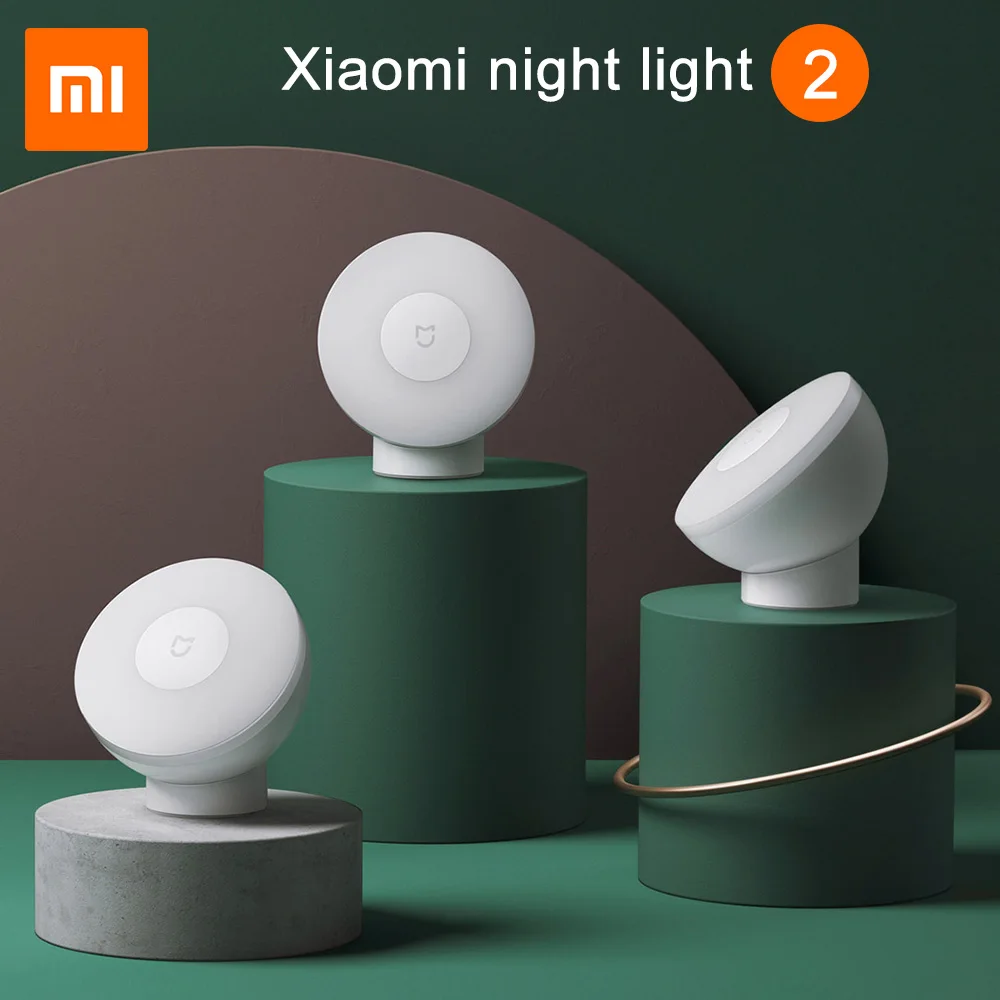 Xiaomi Night Light 2 PIR Ir Človeško telo tipalo Nastavljiva Svetlost LED Magnetni Mijia Smart Indukcijske Nočna 2019 Nova