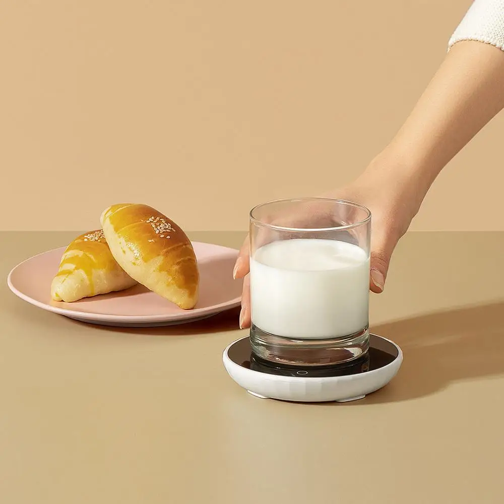 Xiaomi Rosou 55℃ Auto Thermostatic Železnica Pokal Grelec Nepremočljiva Anti Uhajanje Kaljena Steklena Plošča Za Kavo, Mleko, Čaj