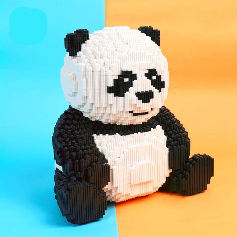 Xizai 8009 Risanka Kitajska Imeti Mačka Panda Divje Živali, Hišne živali, 3D Model DIY Mini Magic Bloki, Opeke Stavbe Igrača za Otroke, št Polje