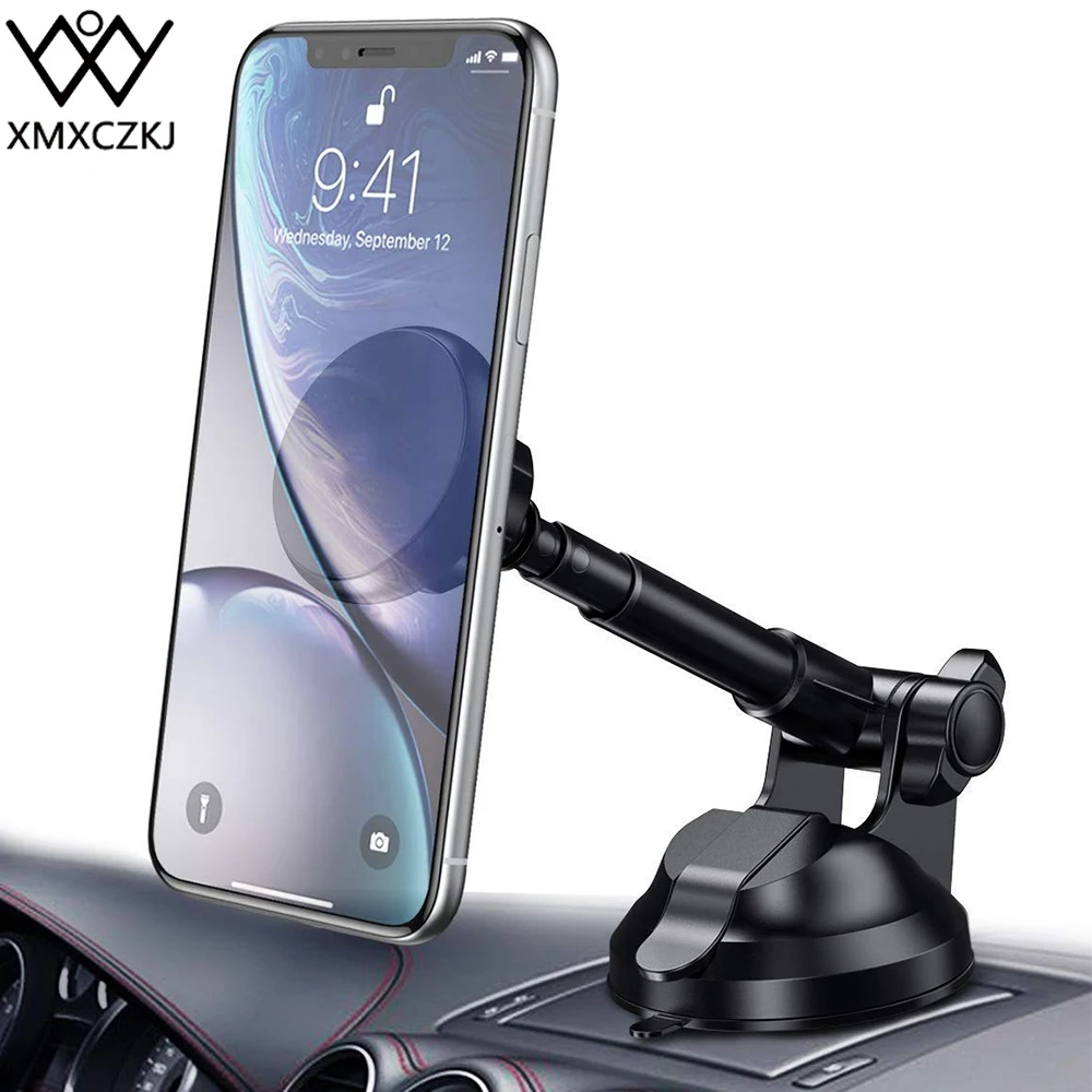 XMXCZKJ Magnetna Avto, Mobilni Mobilni Telefon, Držalo za Montažo gibljiva Roka Univerzalna GPS Pametni Magnet Stojalo Podpora Za iPhone X 8 XS