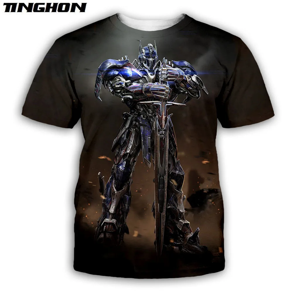 XS-7XL Poletje Modni T-shirt Transformatorji Optimus Prime 3D Tiskanih Unisex T Srajce Ulične Priložnostne Tee Majice