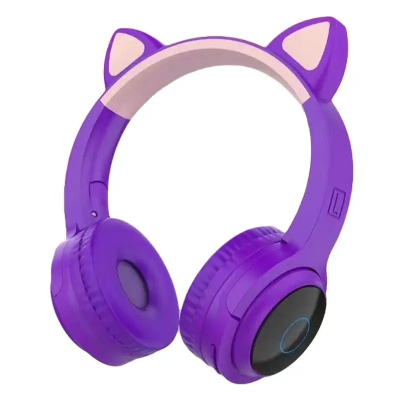 XY-203 Brezžična tehnologija Bluetooth 5.0 Luštna Mačka Ušesa Obliko Svetlobnega Slušalke Športne Slušalke Za Prenosni RAČUNALNIK