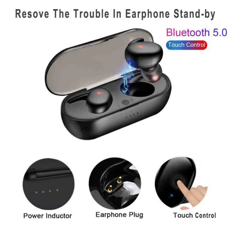 Y30 TWS Bluetooth Slušalke Stereo Brezžična Slušalka šumov Z Mikrofonom S Polnjenjem Polje Slušalke