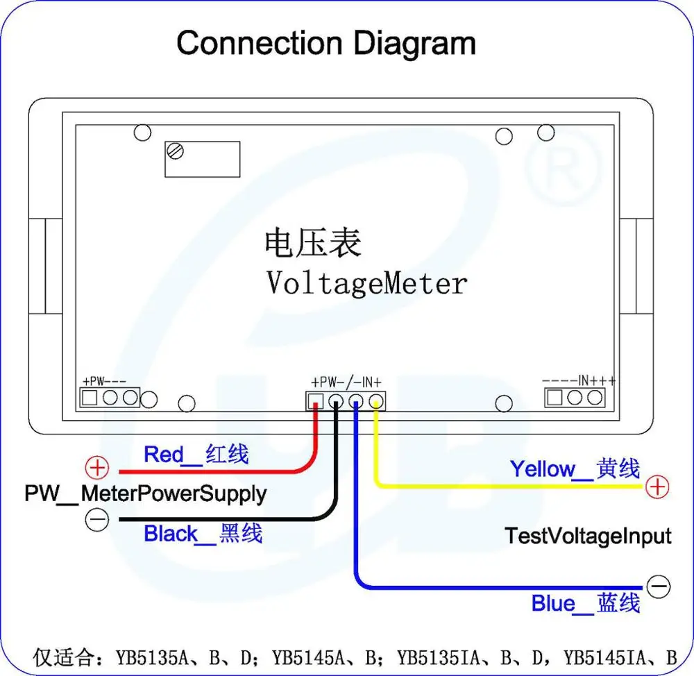 YB5145AI LED Digitalni DC izolacijski DC Voltmeter 200mV 2V 20V 200V Napetost 600V Meter za 0,4