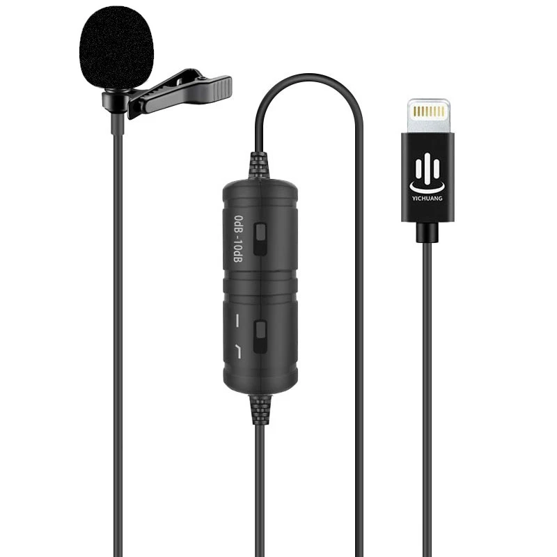 YC-VM40 Telefona, Audio Video Snemanje Lavalier Kondenzator Mikrofon za iPhone 12 11 X Xr Xs max 8 8plus 7 7plus 6s 6plus ipad zraka
