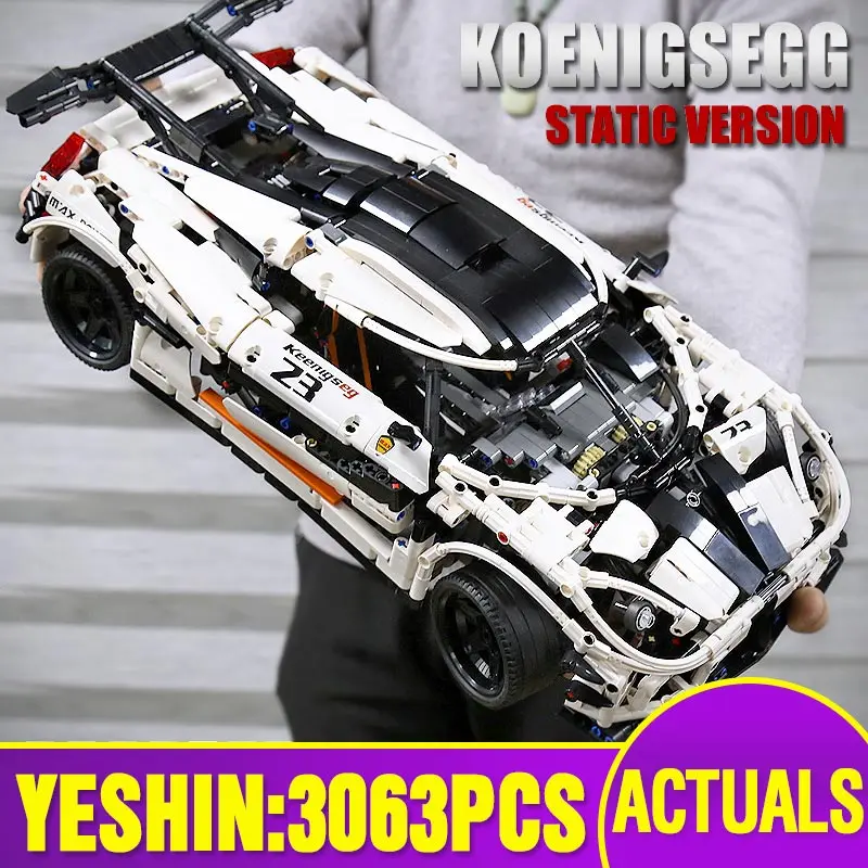 Yeshin 23002 Tehnične Avto Združljiv Z MOC-4789 Koenigsegg:1 Avto Model Igrače Stavbe, Bloki, Opeke Otroci Darila Božič