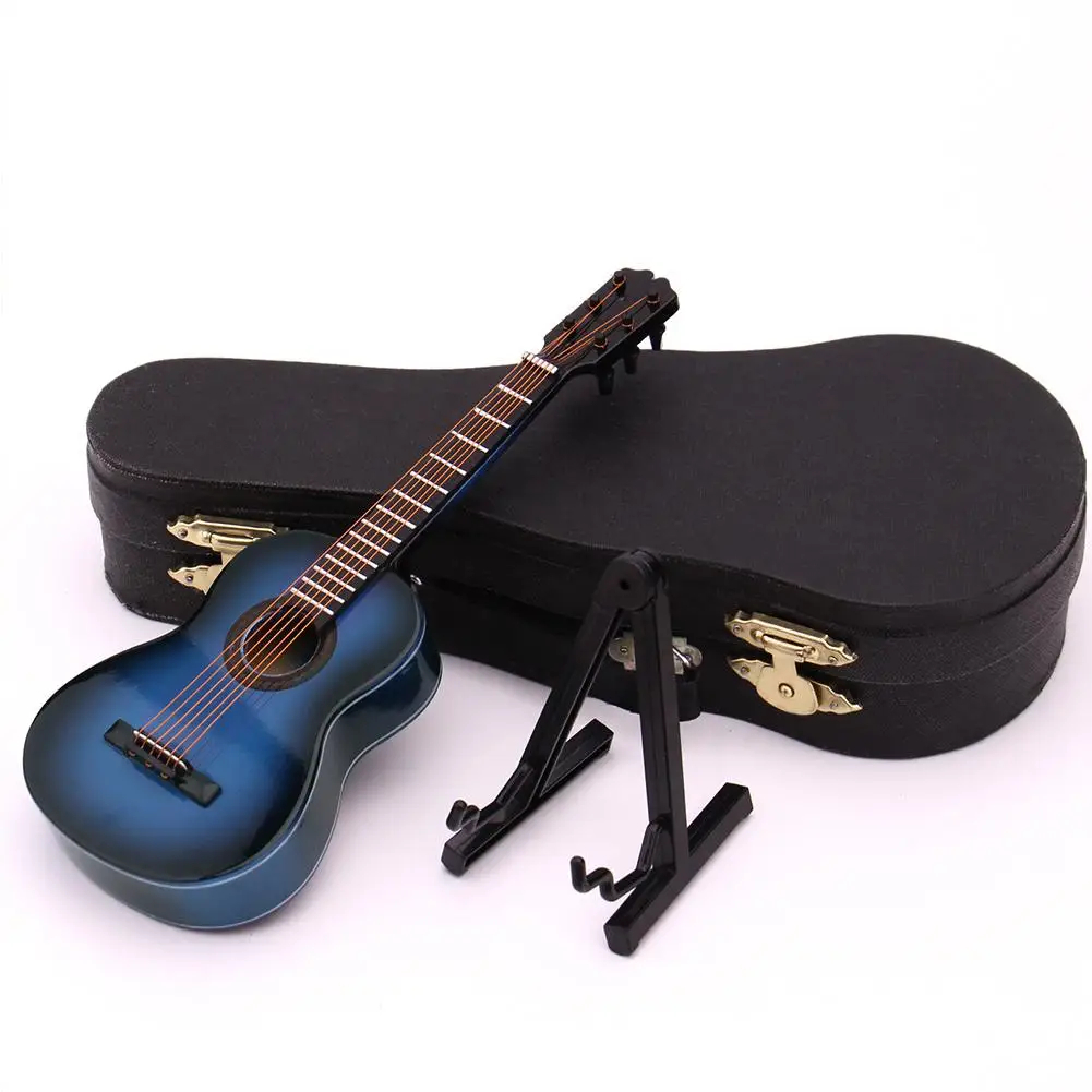 Yfashion Klasično Kitaro Model Lesenih Noneature Kitara Prikaz Glasbeni Instrument, Okras, Darilo, s Primeru Stojalo