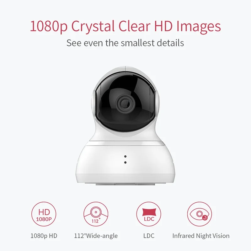YI Dome Kamera 1080P Baby Monitor Night Vision Brezžična IP WIFI Doma Cam Varnostno nadzorni Sistem 360-Stopinjski Globalna Pokritost