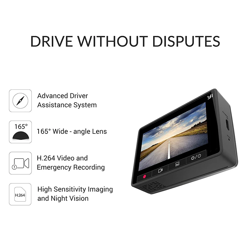 YI Smart Dash Fotoaparat 1080P Video Snemalnik Avto DVR WiFi Full HD Cam Night Vision 2.7