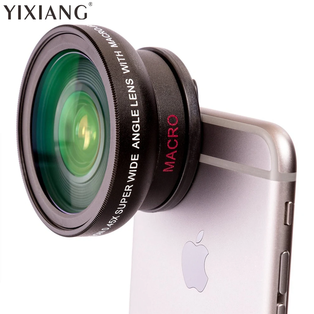 YIXIANG Univerzalno Profesionalna HD Kamera, Objektiv Komplet za iPhone 7 / 6s Plus / 6s / 5s 0.45 x Super širokokotni Objektiv, 12,5 x Makro Objektiv