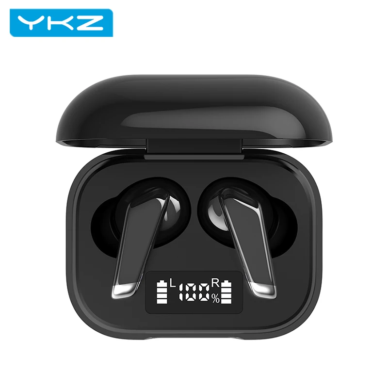 YKZ TWS Brezžične Bluetooth Slušalke Slušalke Slušalke Brezžične Čepkov Šport Bluetooth Slušalke Vklop LED Prikaz za Polnjenje Primeru