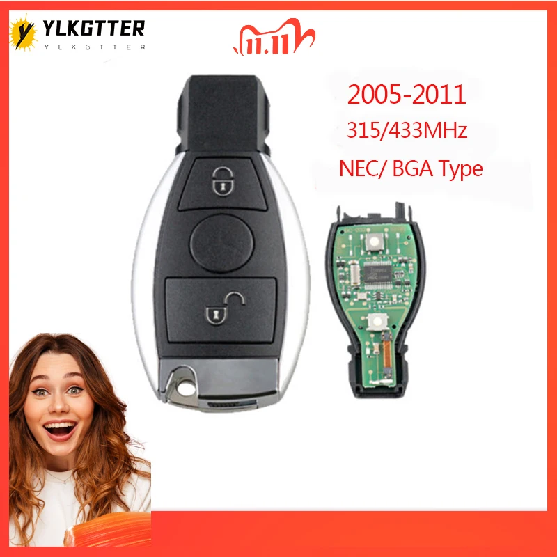 YLKGTTER 433.92 MHz Pametne Oddaljeni Vstop brez ključa Tipko Obleko za Mercedes Benz 2005-2011 NGT Turbo CDI B160 B170 B180 B200 B-RAZRED