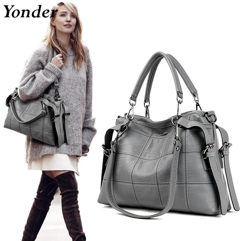 Yonder blagovna Znamka modne ženske torbice ženski Crossbody ramo torbe za ženske do leta 2020 luksuzni torbici usnje siva torbe roko ženske