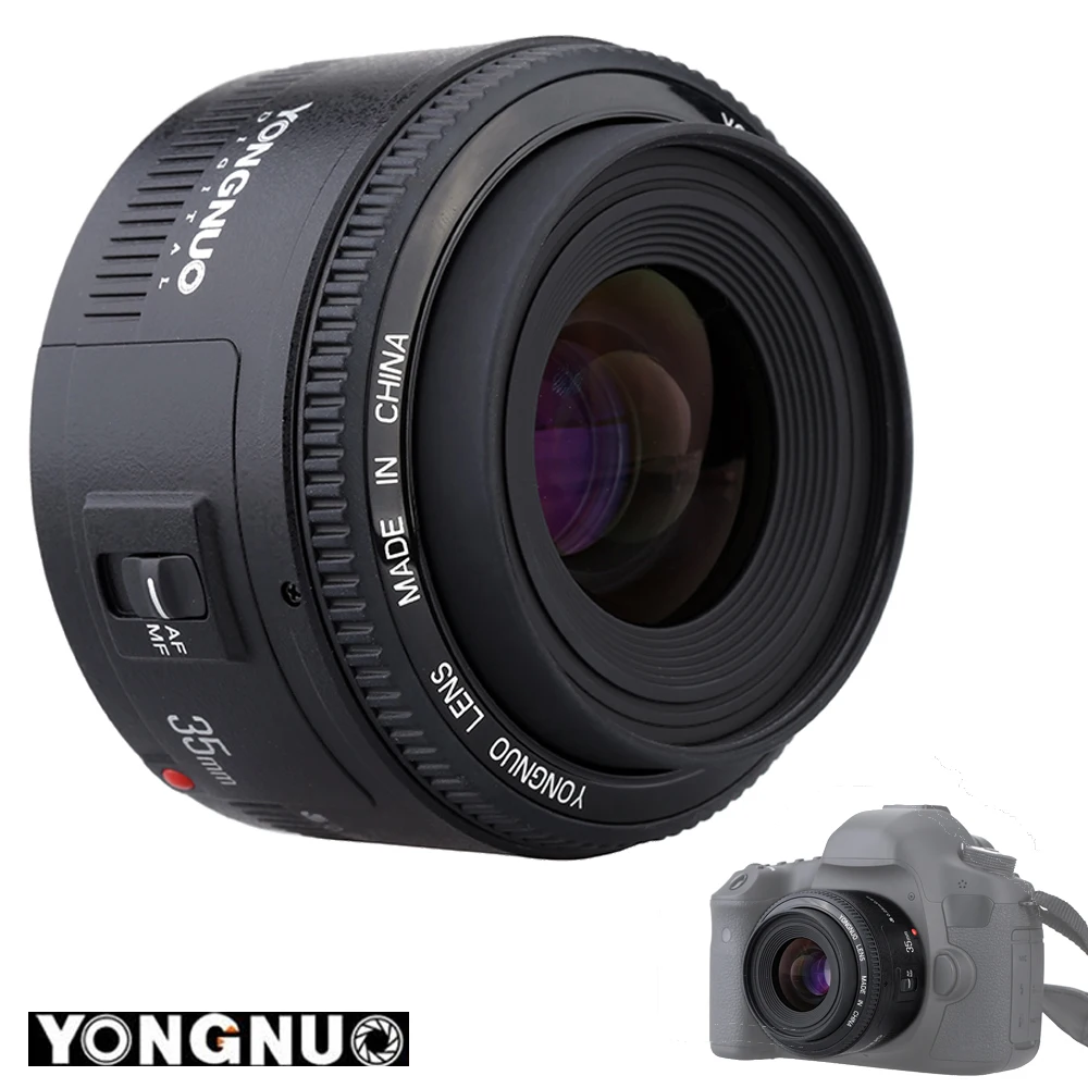 Yongnuo 35mm objektiv YN35mm F2.0 objektiv širokokotni Fiksni/Prime Samodejno Ostrenje Objektiv Za Canon 600d 60d 5DII 5D 500 D 400D 600D 650D 450D