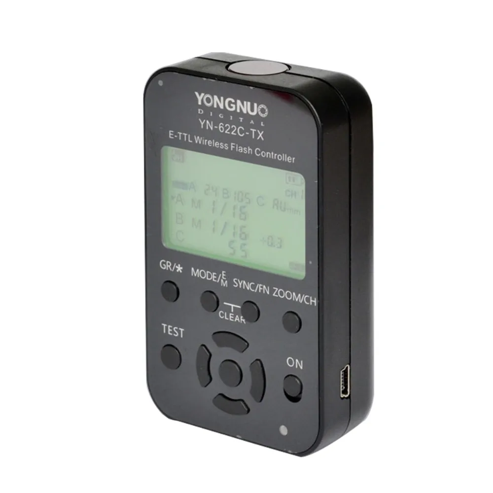 Yongnuo YN-622C-TX LCD Brezžični e-TTL Bliskavica Krmilnik 1/8000s, za Canon Fotoaparati