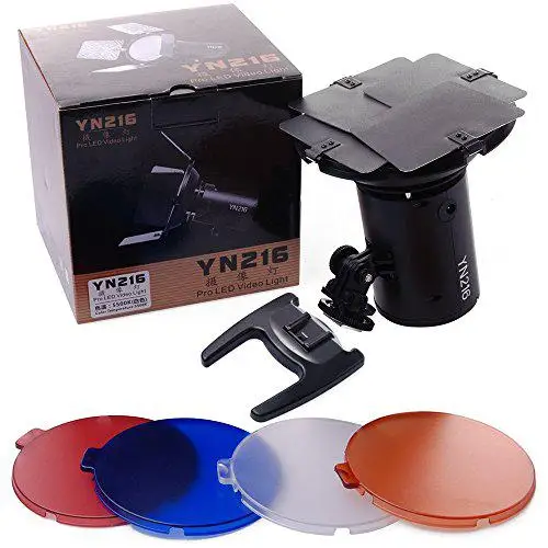 Yongnuo YN216 5500K/3200-5500K Dvo-barvni LED Video Fill Light Osvetlitev z 4 Barvni Filtri YN-216 za DV DSLR Fotoaparat Canon Nikon
