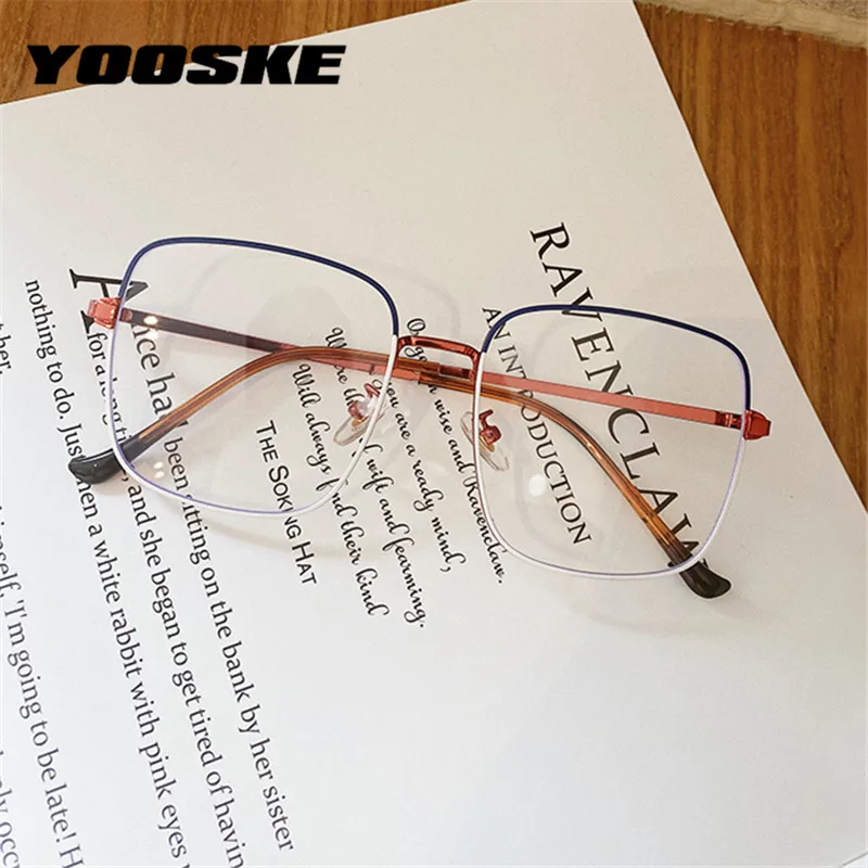 YOOSKE 2020 Anti Modra Svetloba Očal Okvir Kvadratnih Eyeglass Okvir Duševno Računalnik Očala Letnik Moški Ženske Očala