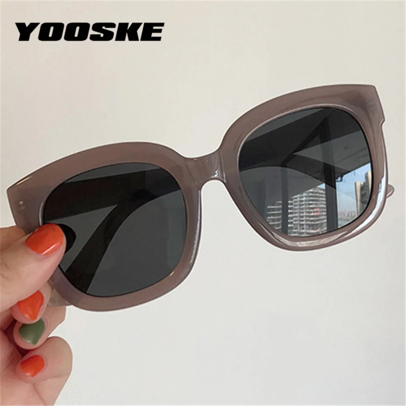 YOOSKE Prevelik sončna Očala Ženske 2020 Mačka Oči Vintage sončna Očala blagovne Znamke Oblikovalec Velik Okvir UV400 Očala Ženski