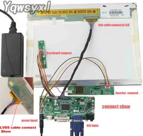 Yqwsyxl Komplet za LM220WE1-TLE1 LM220WE1-TLD4 HDMI + DVI + VGA LCD LED zaslon Gonilnik Krmilnika Odbor