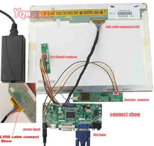 Yqwsyxl Nadzorni Odbor Spremlja Komplet za LP201WE1-TLA1 LP201WE1(TL)(A1) HDMI + DVI + VGA LCD LED zaslon Krmilnik Odbor Voznik