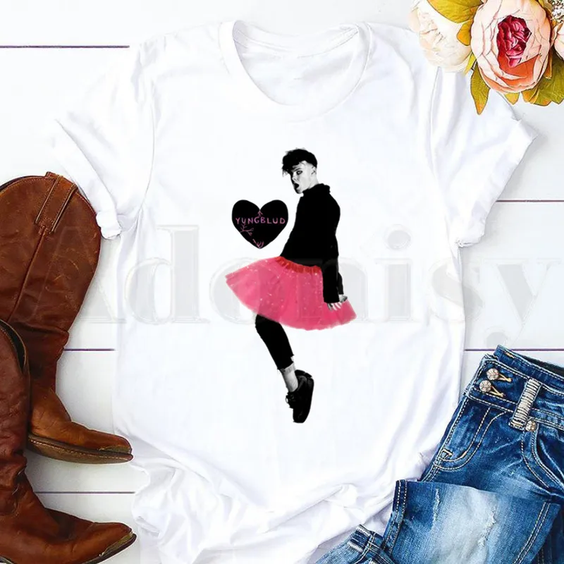 Yungblud Dominic Babura Majice s kratkimi rokavi Ženske T-shirt Kratek Rokav Ženski zgornji deli oblačil Tees Harajuku Modi Letnik