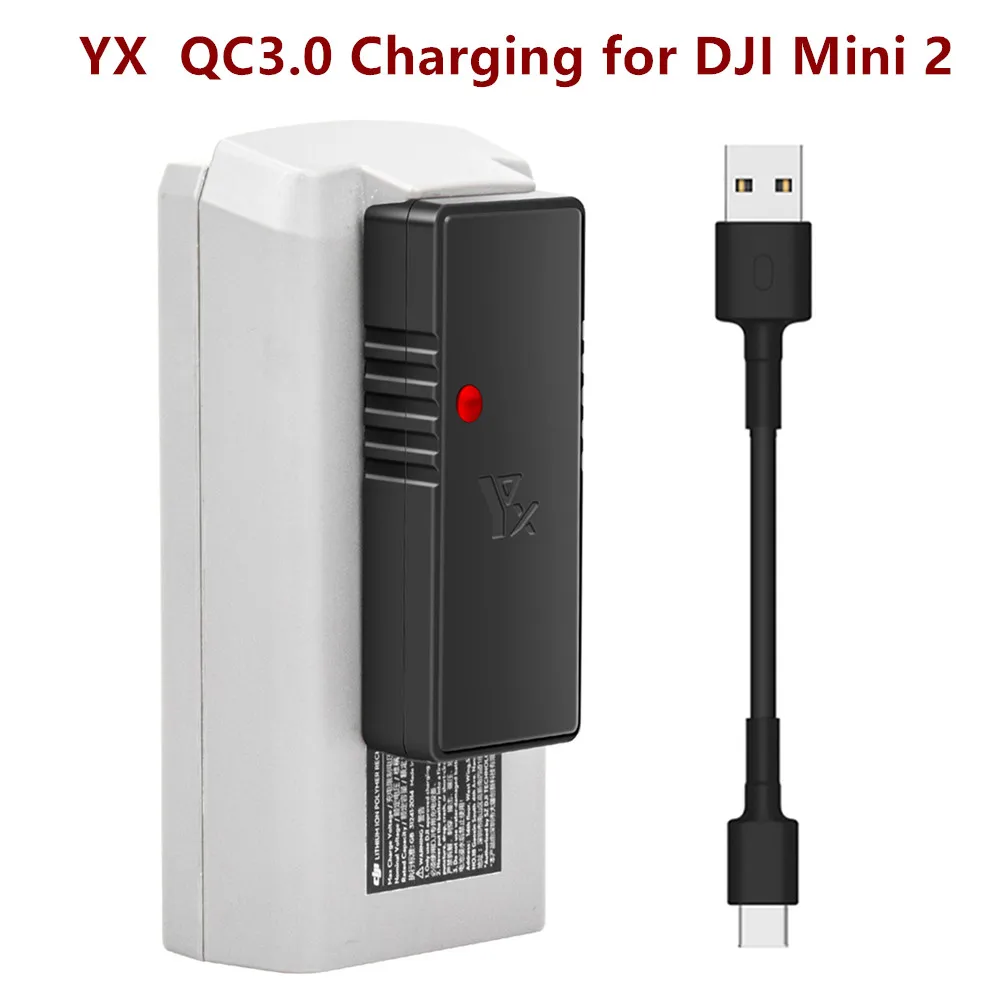 YX za DJI Mavic Mini 2 QC3.0 Hitro Polnilnik Baterij Polnjenje prek kabla USB Z ukazom C-Kabel Polnilnika Za Mavic Mini 2 Brnenje Dodatki