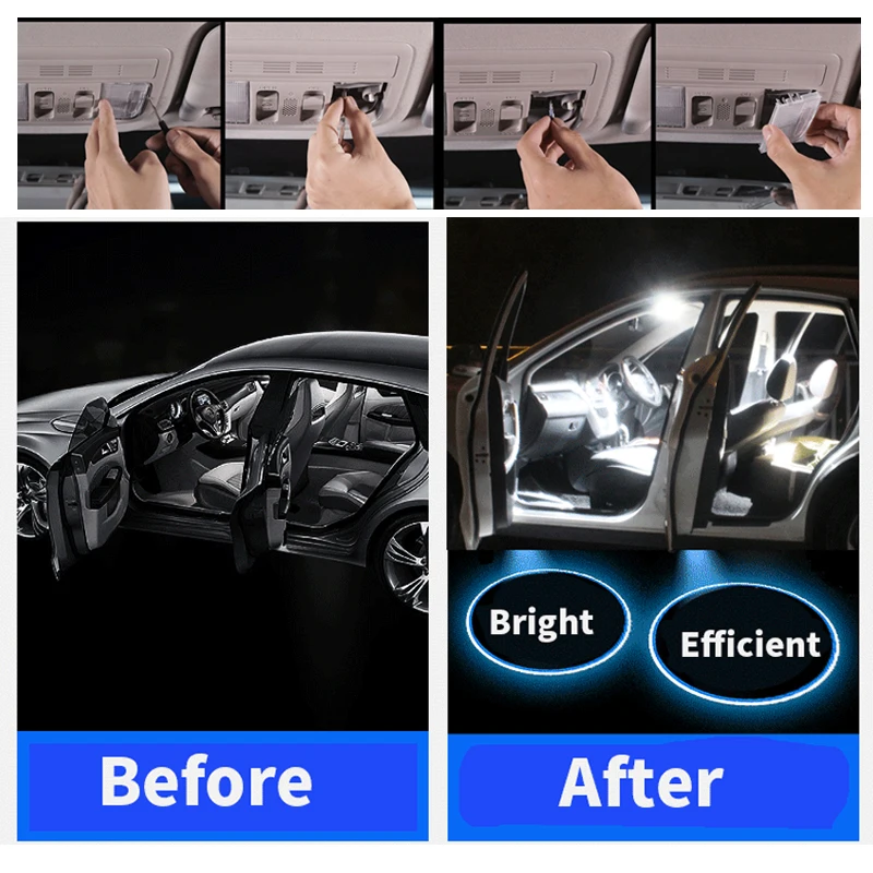 Za 2010-2017 Volvo XC60 Bel avto dodatki Canbus Napak LED Notranjosti Branje Svetlobe Svetlobni Kit Zemljevid Dome Licence Lučka