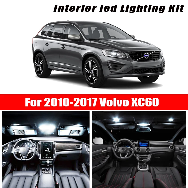 Za 2010-2017 Volvo XC60 Bel avto dodatki Canbus Napak LED Notranjosti Branje Svetlobe Svetlobni Kit Zemljevid Dome Licence Lučka
